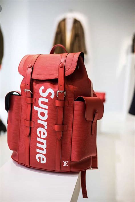 black supreme lv backpack fake|louis vuitton false supreme x.